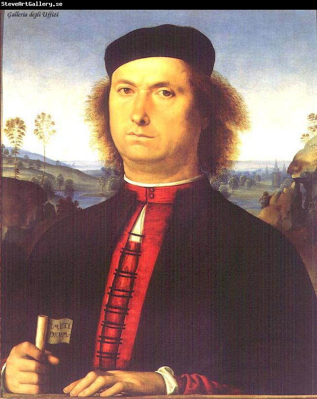 PERUGINO, Pietro Portrait of Francesco delle Opere te